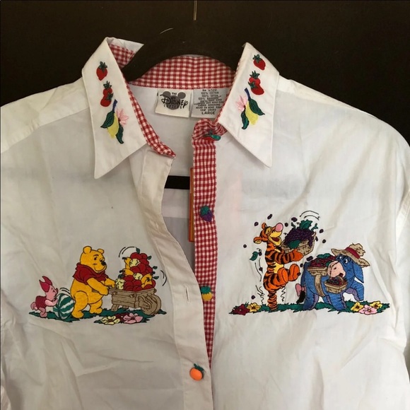 Disney Other - Vintage Winnie the Pooh Men’s Button Up Sz Large